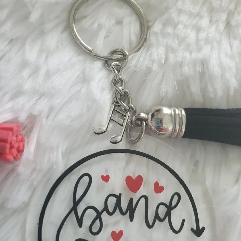 Band Mom Keychain, Band Dad Keychain, Music Note Keychain - Picture 6 of 15